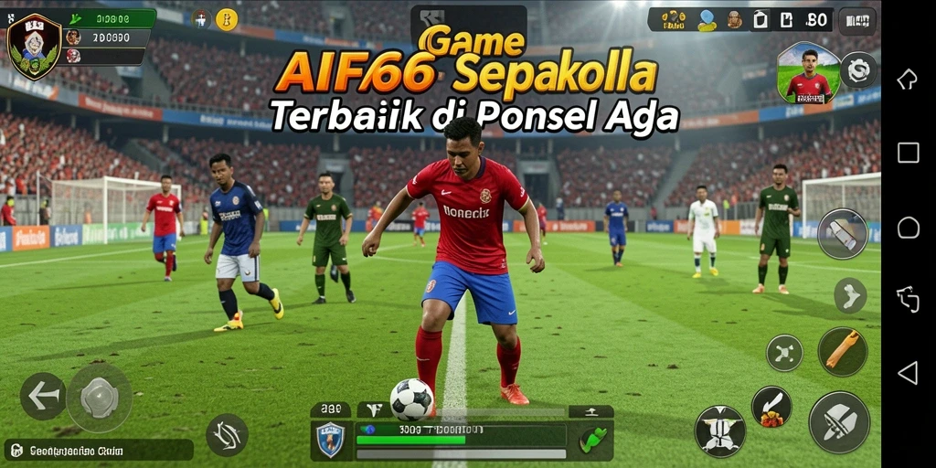 Screenshot AIFA66 menampilkan aksi seru dalam pertandingan sepakbola.