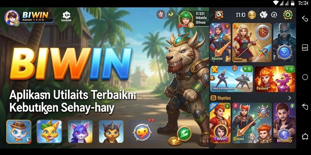 Tampilan antarmuka utama BIWIN yang memudahkan pengguna.