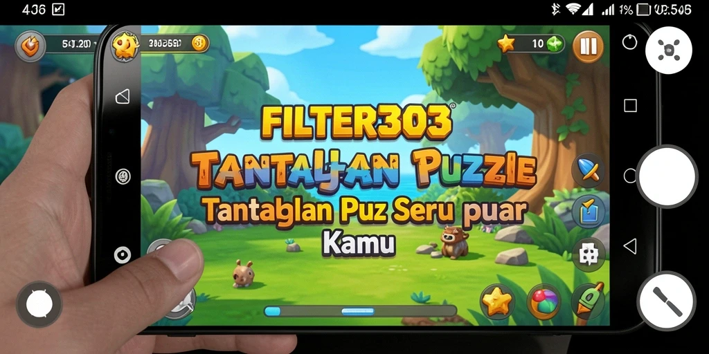 Tampilan screenshot utama FILTER303 menampilkan gameplay menarik dari teka-teki yang menantang.