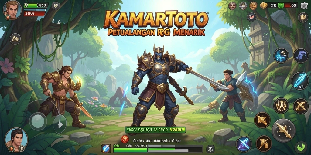 Screenshot gameplay KAMARTOTO menunjukkan petualangan RPG yang menarik.