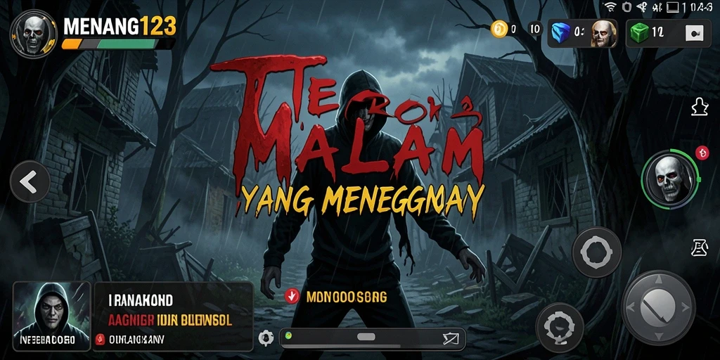 Tampilan menegangkan dari gameplay Horror di MENANG123.