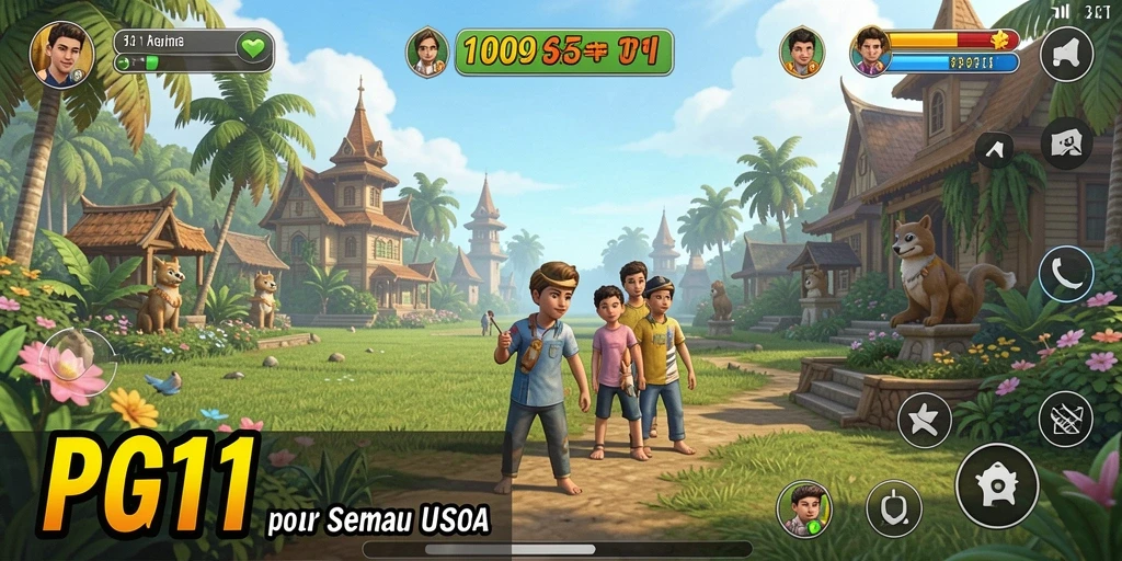 Screenshot gameplay PG11 yang menarik dan penuh warna.
