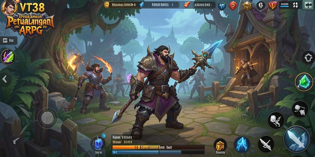Tampilan gameplay VT38 menunjukkan aksi mendebarkan dalam pertempuran ARPG.